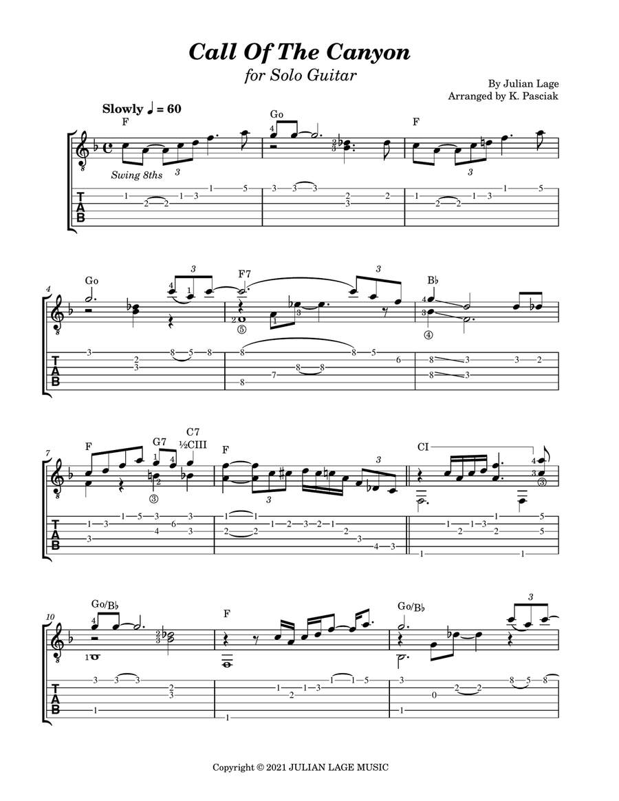 Call Of The Canyon Call Of The Canyon Acoustic Guitar scores gallery preview page 1
