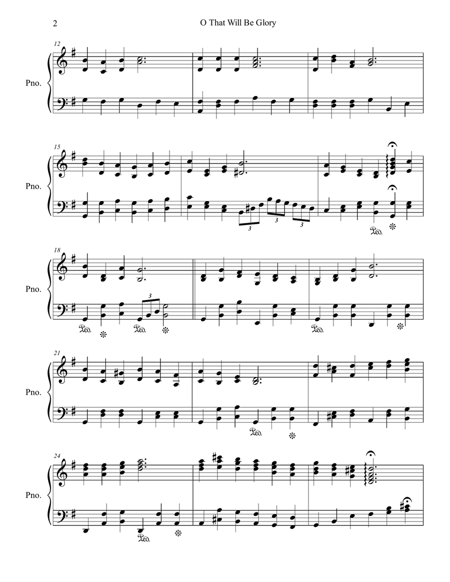 O That Will Be Glory O That Will Be Glory Piano Solo scores gallery preview page 3