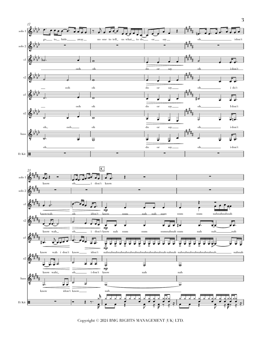 My Lover Is Sleeping My Lover Is Sleeping SSAA scores gallery preview page 3