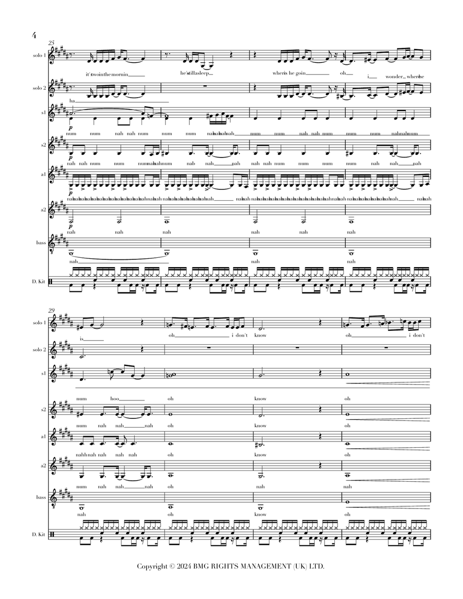 My Lover Is Sleeping My Lover Is Sleeping SSAA scores gallery preview page 4