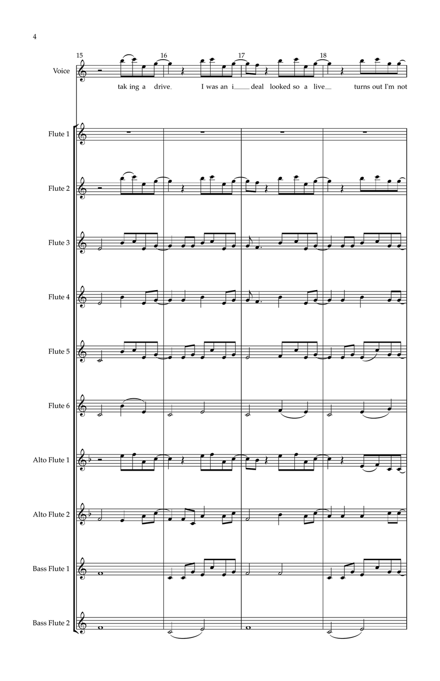 What Was I Made For? What Was I Made For? Woodwind Ensemble scores gallery preview page 4