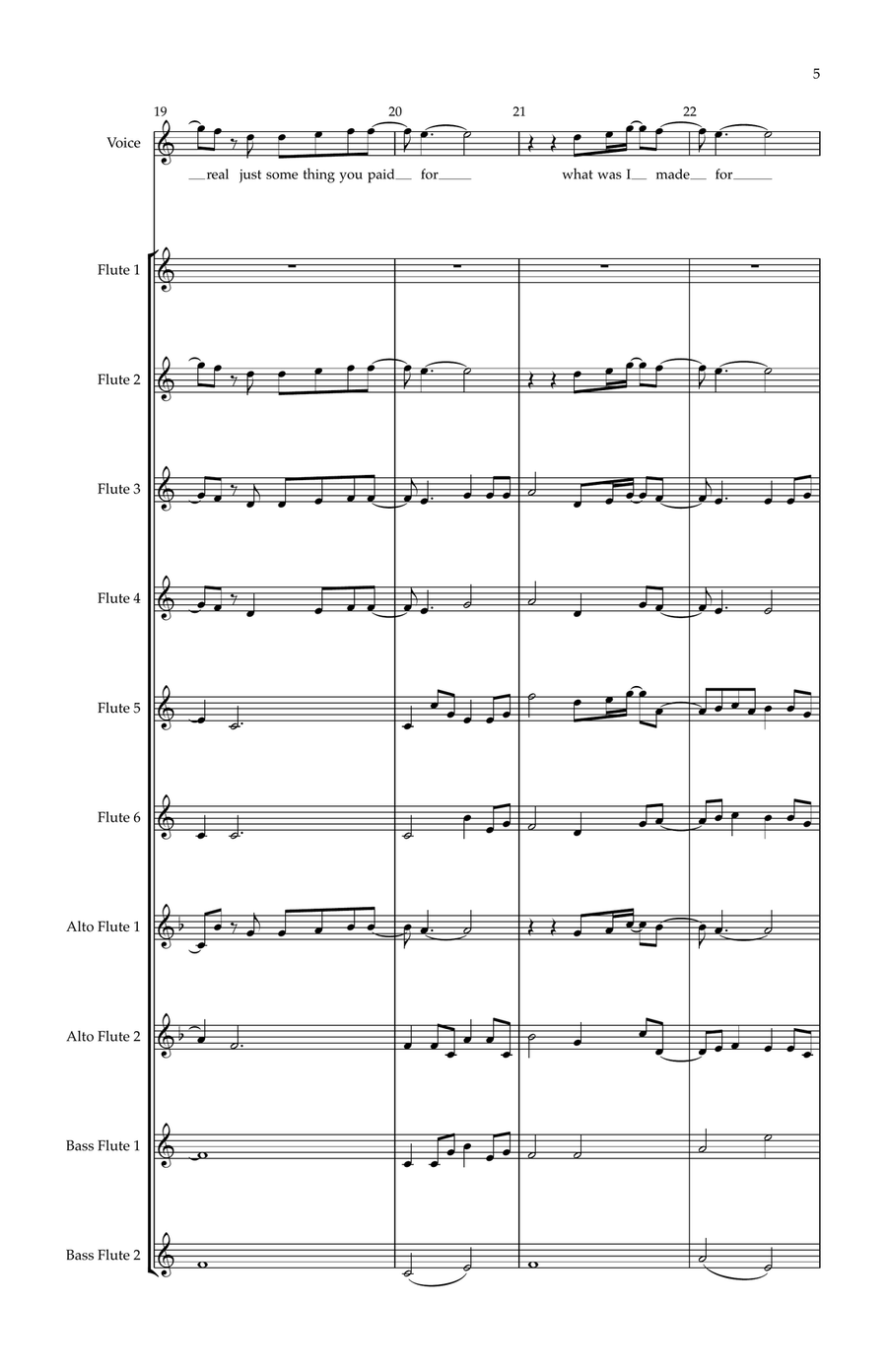 What Was I Made For? What Was I Made For? Woodwind Ensemble scores gallery preview page 5
