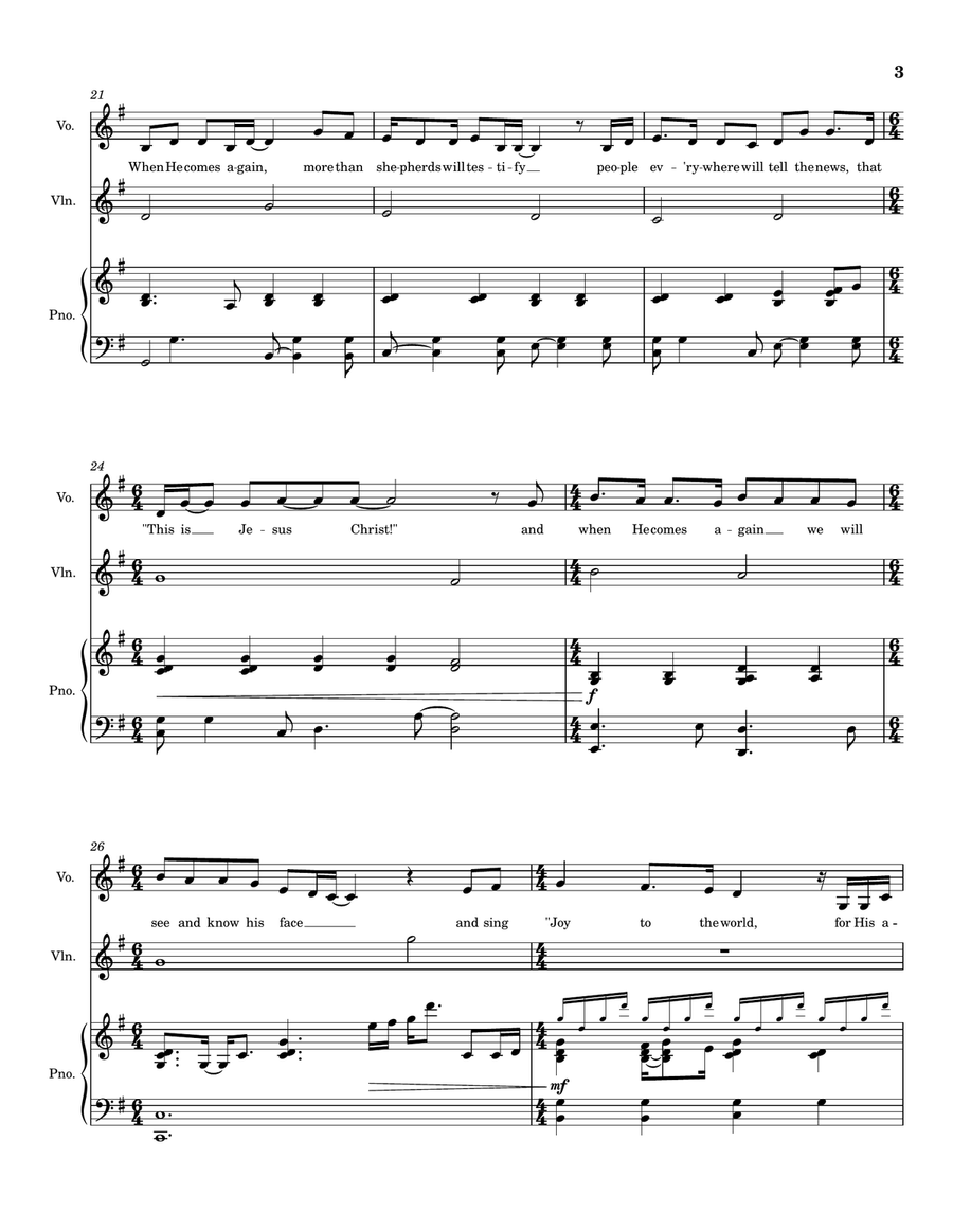 When He Comes Again Piano, Vocal scores gallery preview page 3
