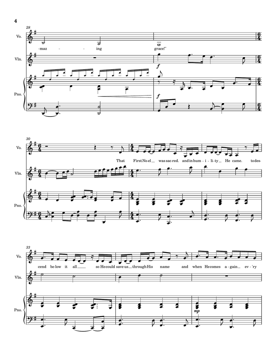 When He Comes Again Piano, Vocal scores gallery preview page 4