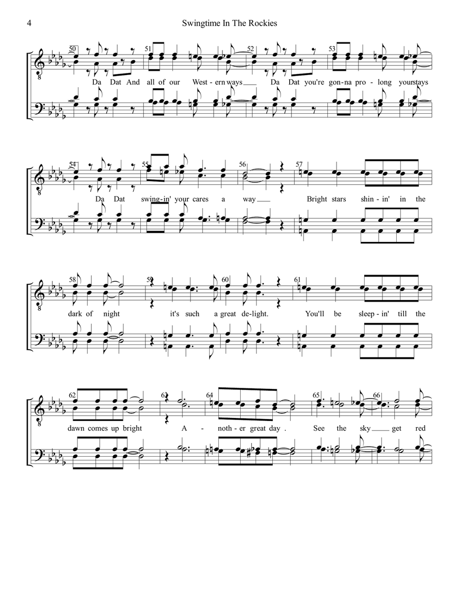 Swingtime In The Rockies Swingtime In The Rockies TTBB scores gallery preview page 4