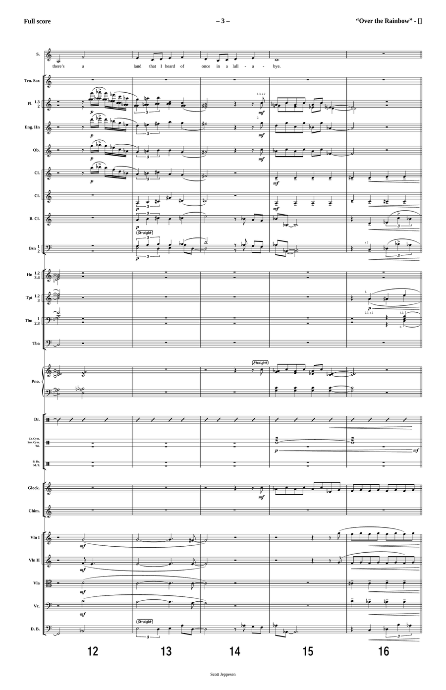 Over The Rainbow Over The Rainbow Full Orchestra scores gallery preview page 3