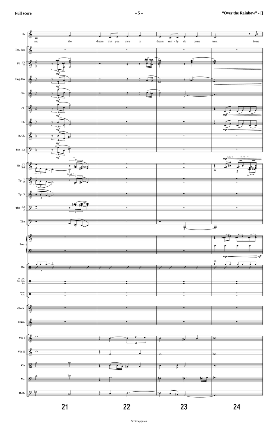 Over The Rainbow Over The Rainbow Full Orchestra scores gallery preview page 5