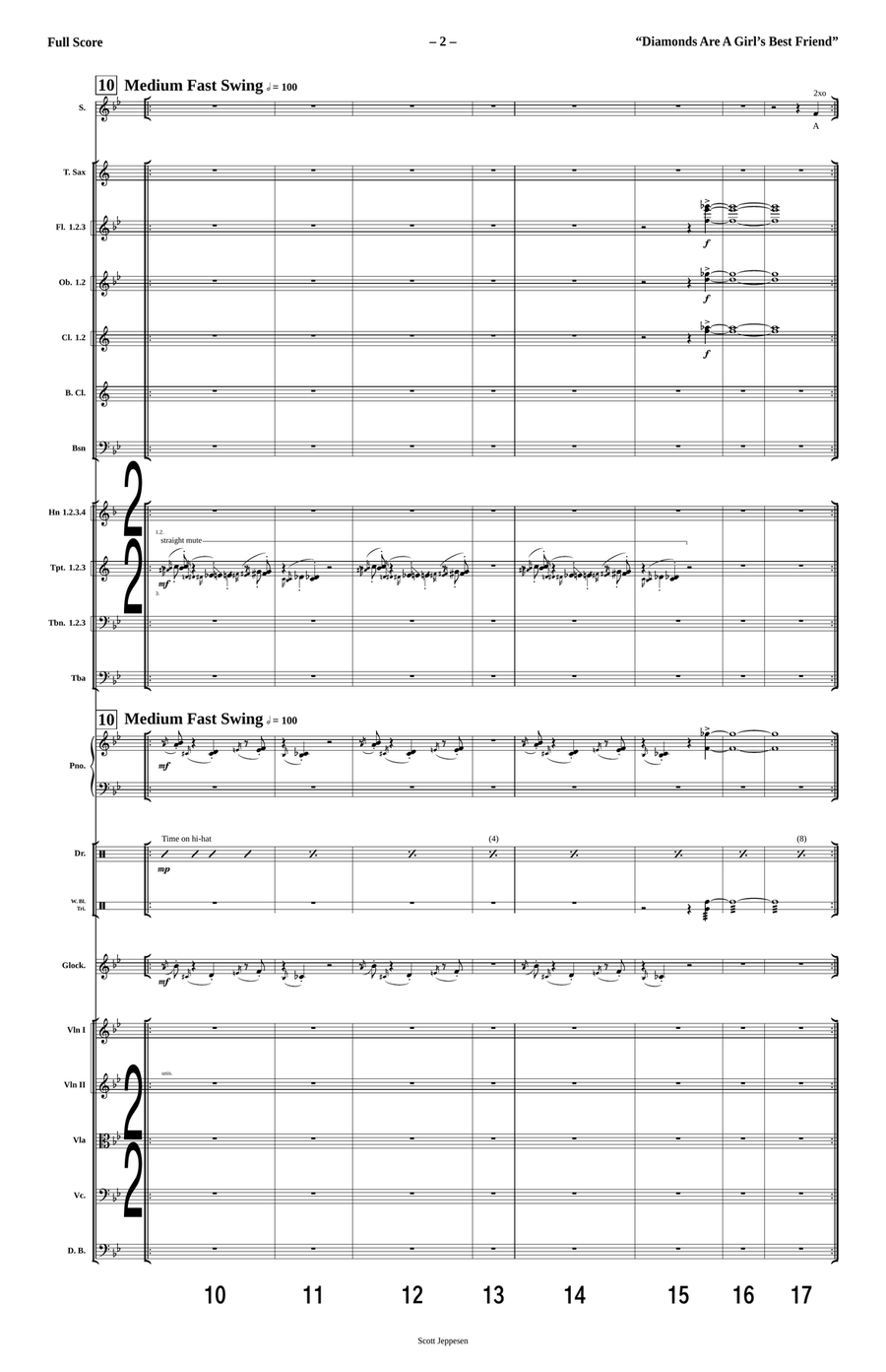 Diamonds Are A Girl's Best Friend Full Orchestra scores gallery preview page 2