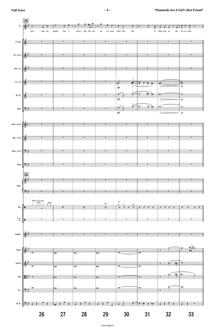 Diamonds Are A Girl's Best Friend Full Orchestra scores gallery preview page 4
