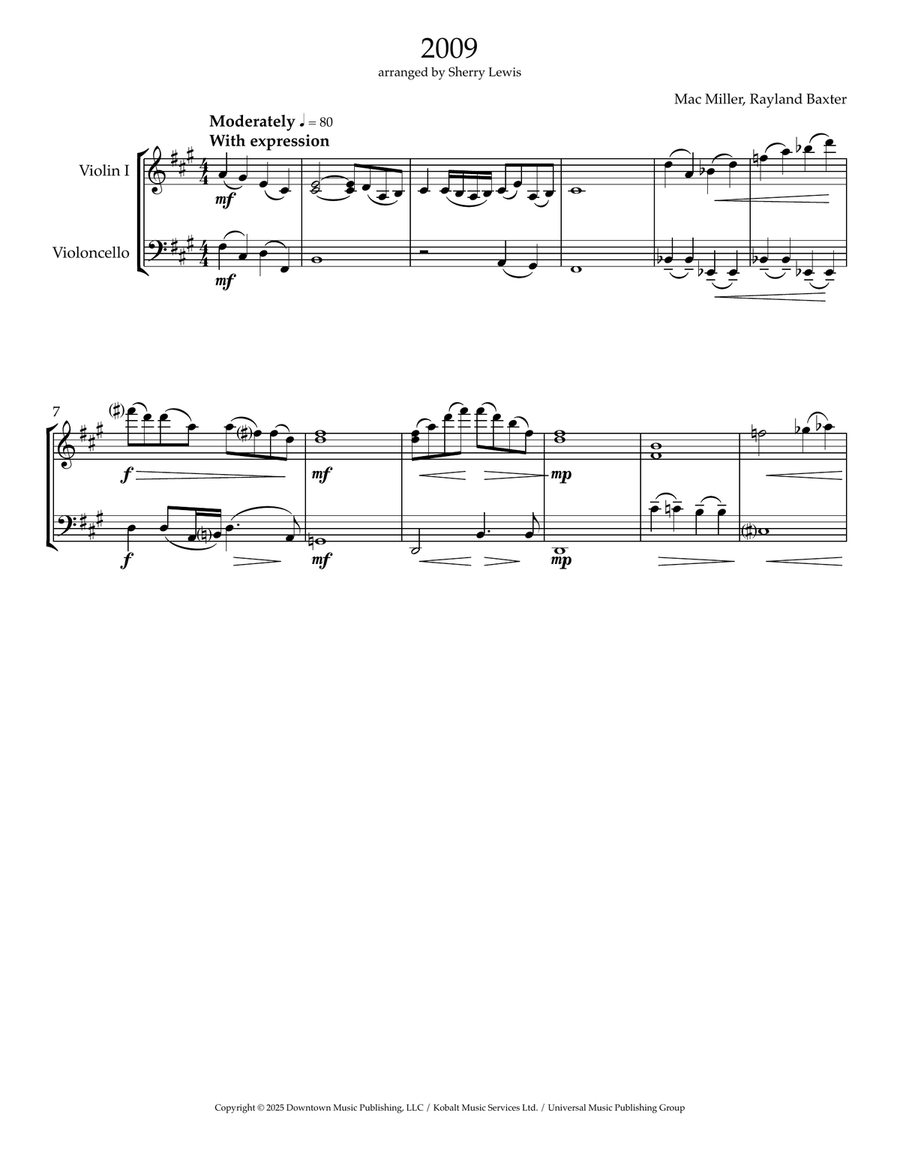2009 2009 String Duet scores gallery preview page 1