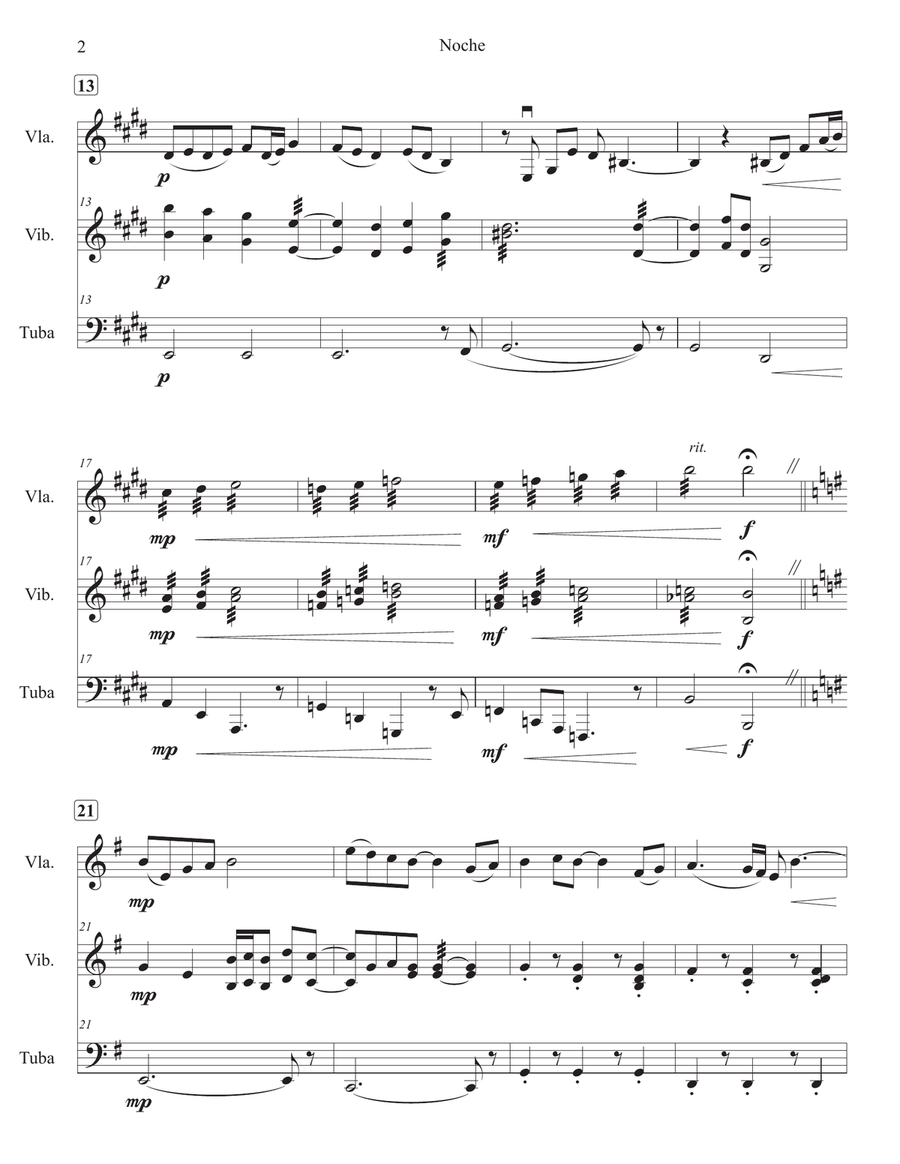 Noche (Night) Small Ensemble scores gallery preview page 2