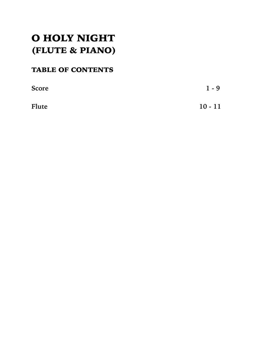O Holy Night (Flute and Piano) Flute scores gallery preview page 4