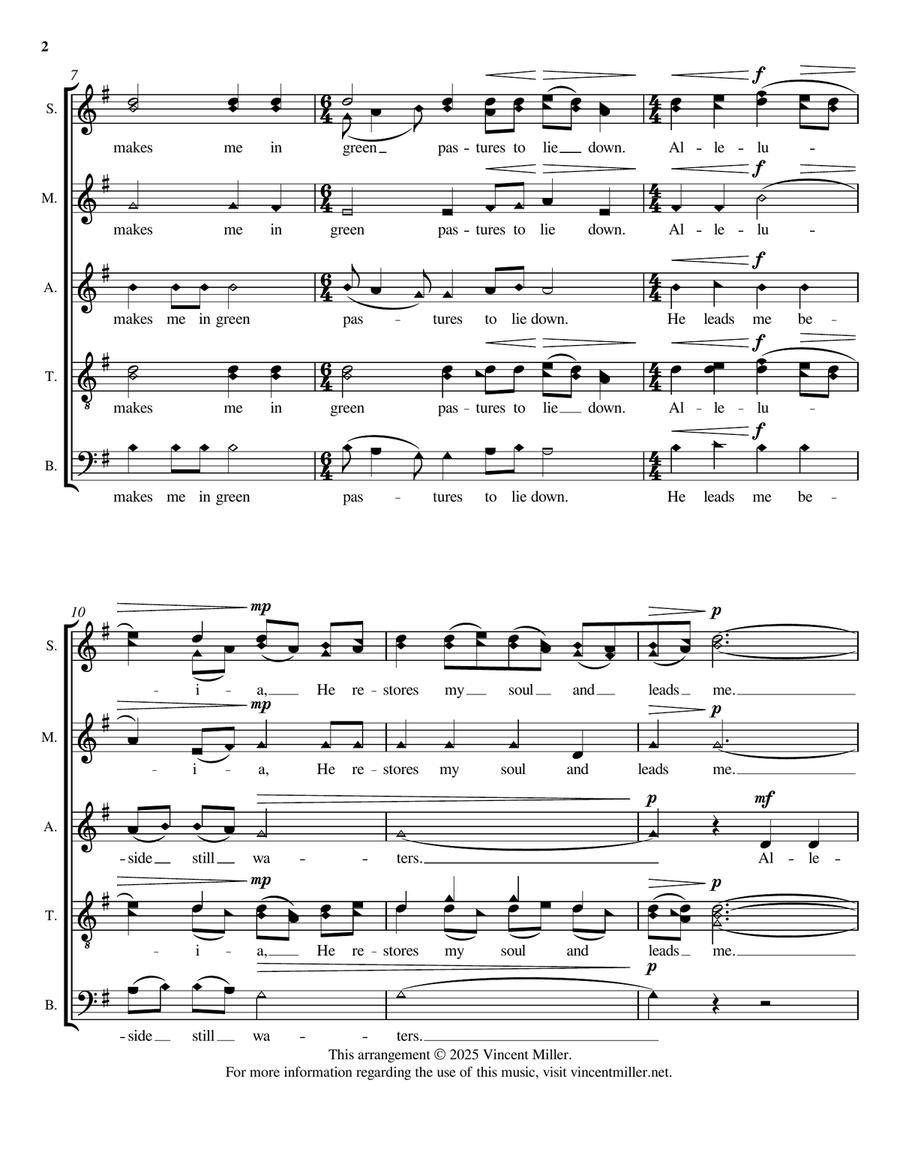 The Lord Is My Shepherd The Lord Is My Shepherd Divisi scores gallery preview page 2