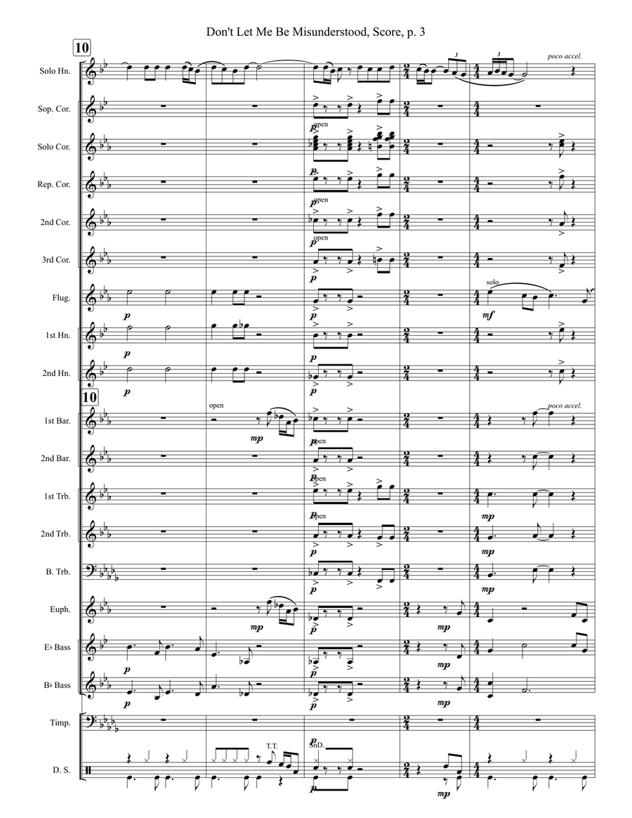 Don't Let Me Be Misunderstood Brass Band scores gallery preview page 5
