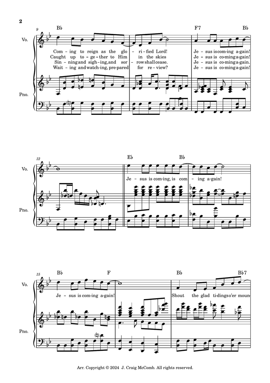 Jesus is Coming Jesus is Coming Piano, Vocal scores gallery preview page 2