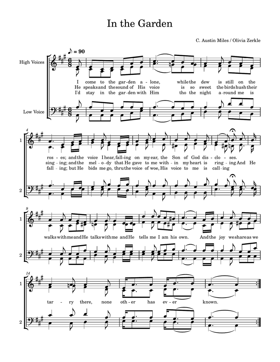 In the Garden 4-Part scores gallery preview page 1