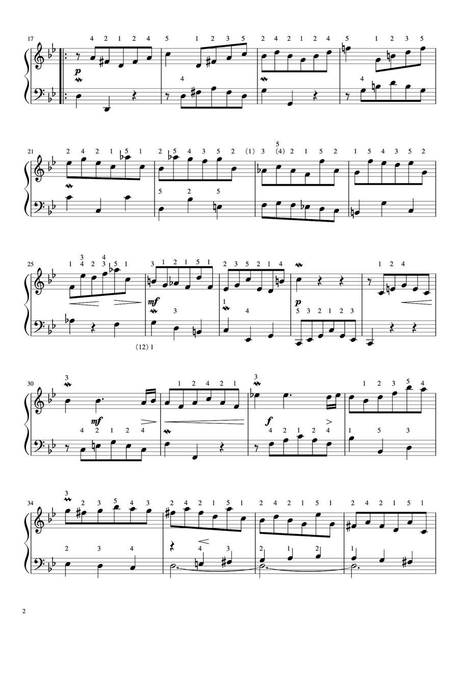 Prelude and Fugue No.11 - Johann Sebastian Bach Easy Piano scores gallery preview page 2