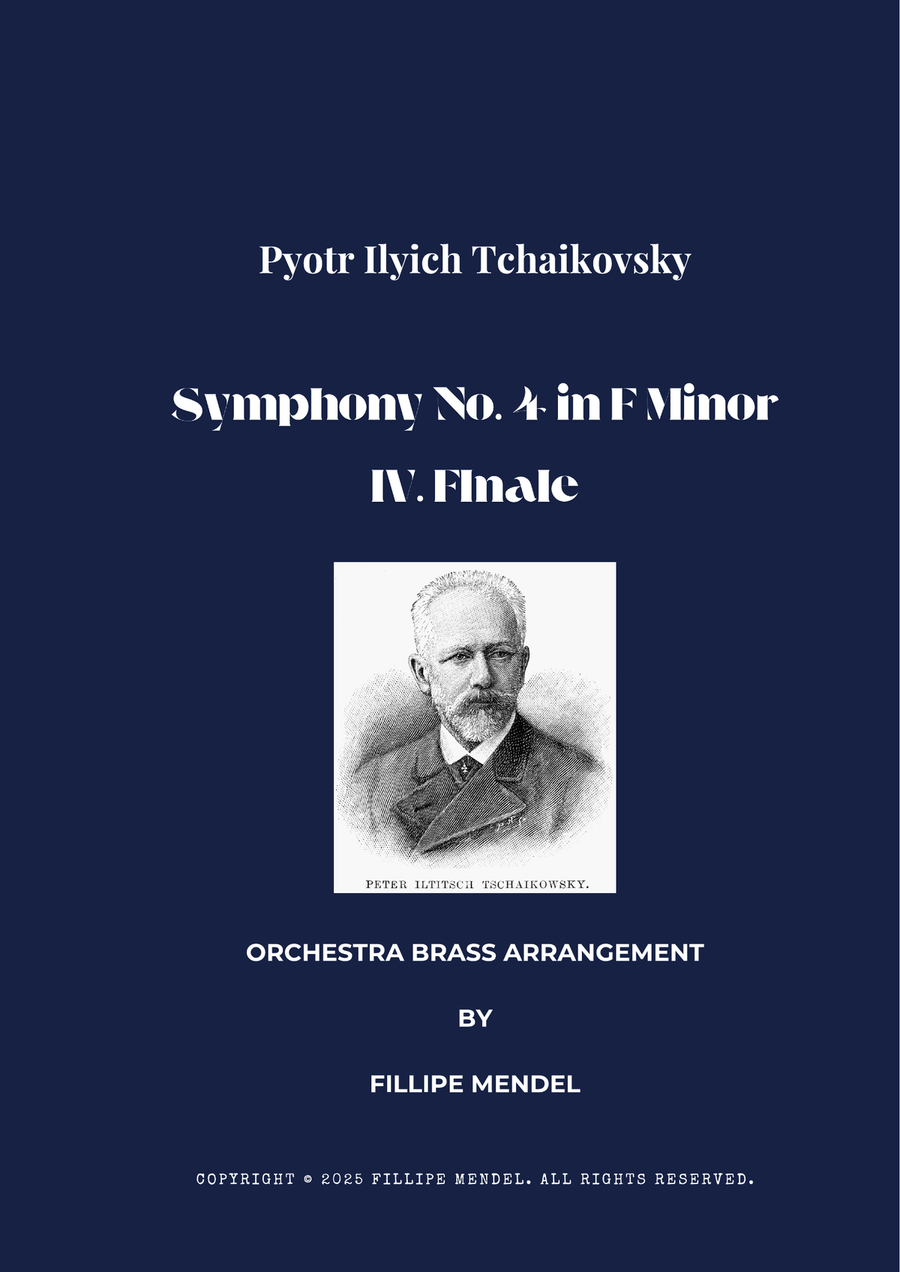 tchaikovsky- Symphony No. 4 - IV. Finale for Brass Orchestra Brass Ensemble scores gallery preview page 1