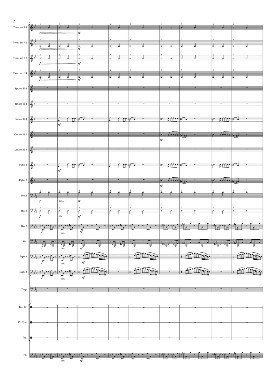 tchaikovsky- Symphony No. 4 - IV. Finale for Brass Orchestra Brass Ensemble scores gallery preview page 3