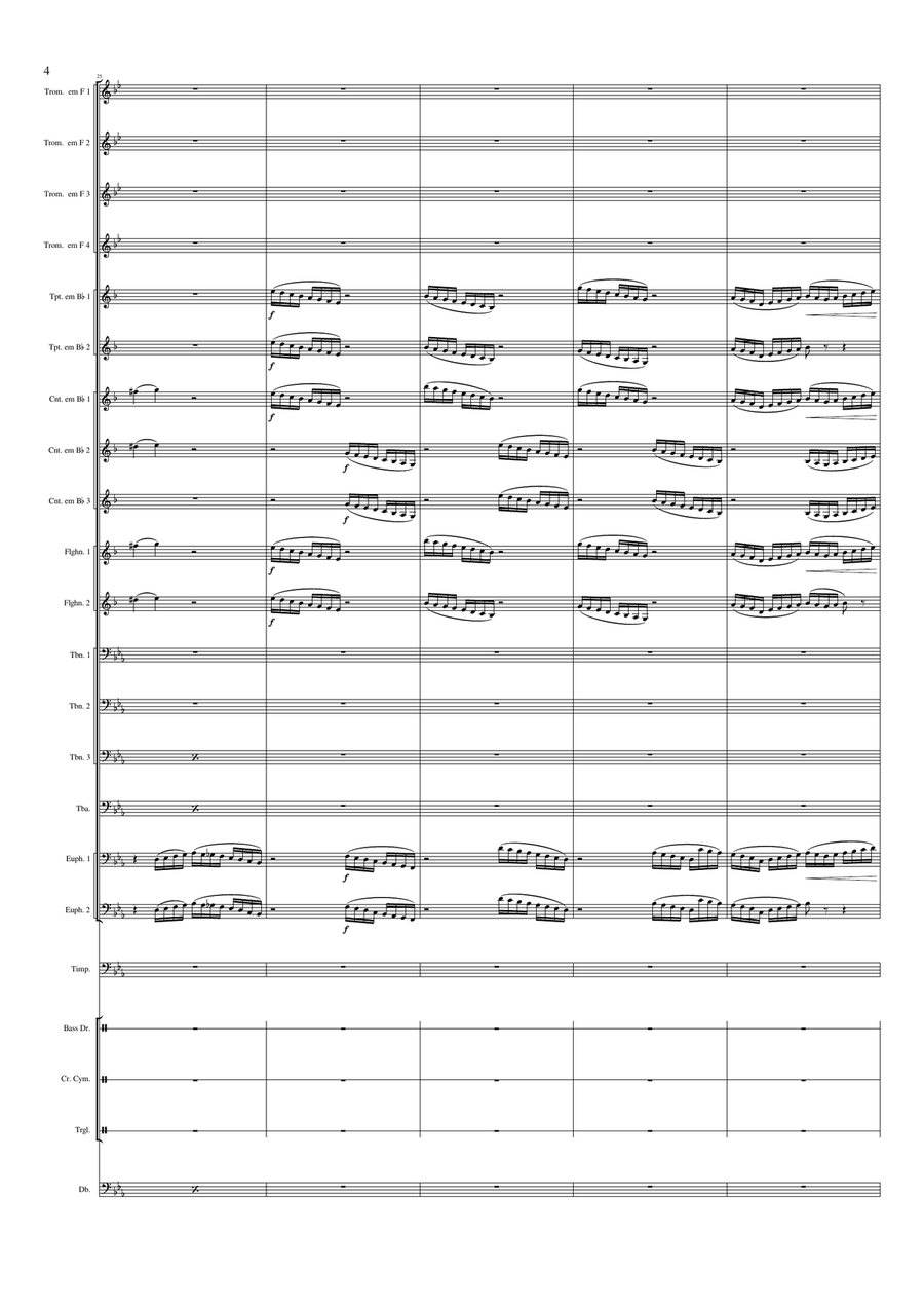 tchaikovsky- Symphony No. 4 - IV. Finale for Brass Orchestra Brass Ensemble scores gallery preview page 5