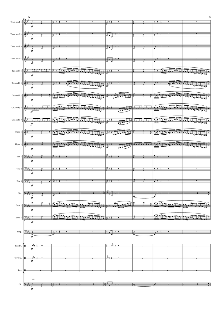 tchaikovsky- Symphony No. 4 - IV. Finale for Brass Orchestra Brass Ensemble scores gallery preview page 6
