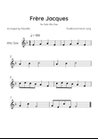 Frère Jacques - Solo Alto Sax in Ab Major
