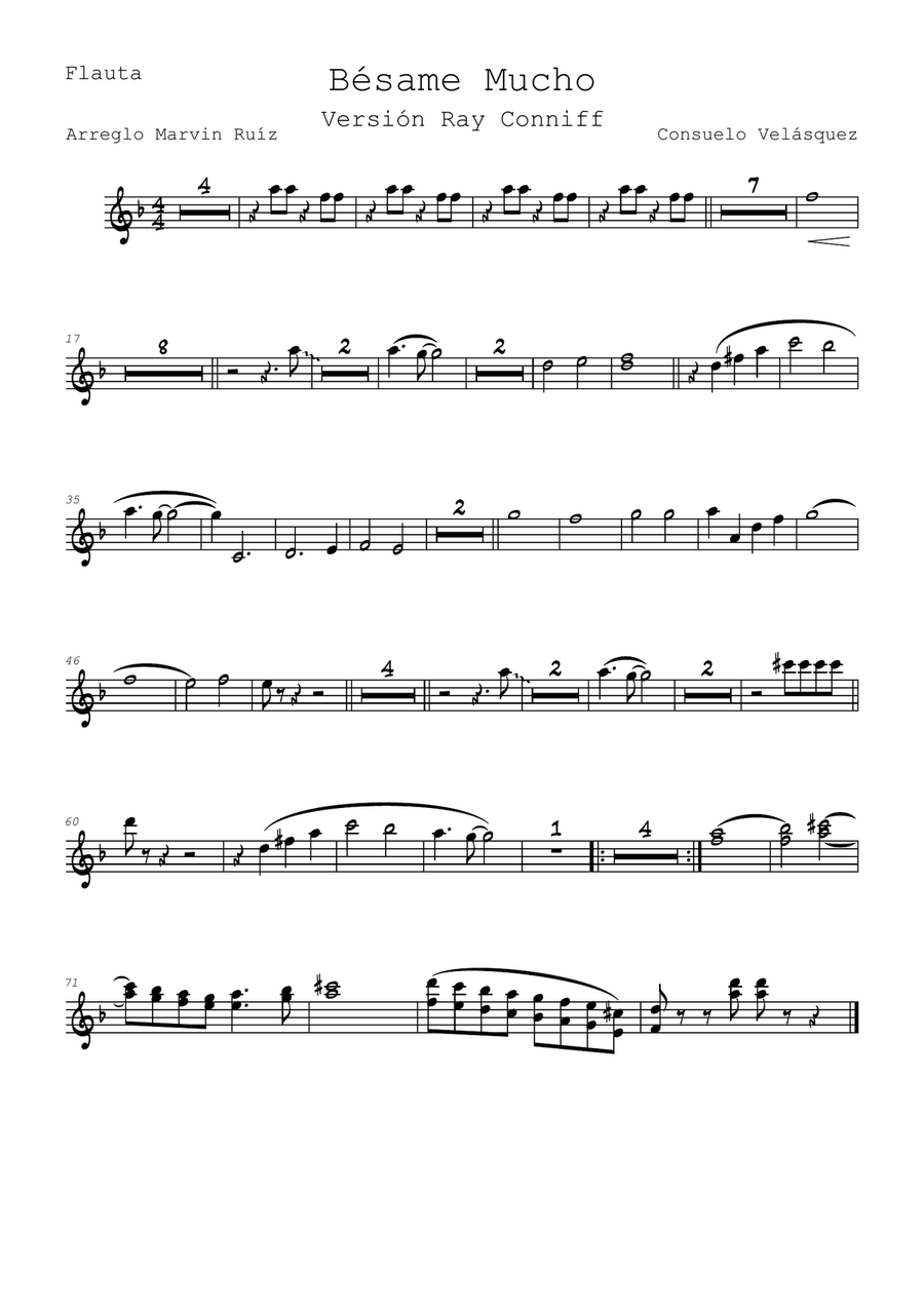 Bésame Mucho Bésame Mucho Concert Band scores gallery preview page 1