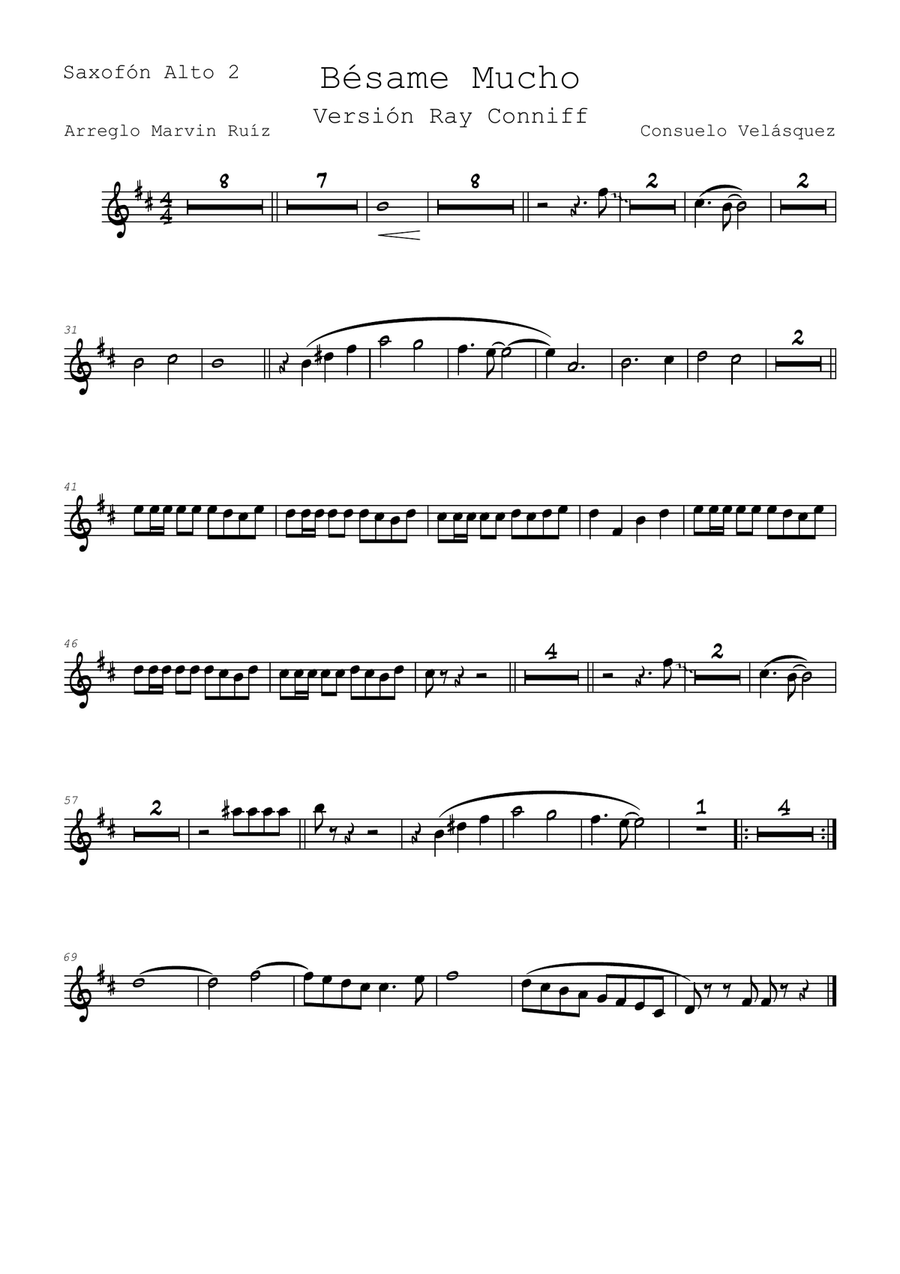 Bésame Mucho Bésame Mucho Concert Band scores gallery preview page 3
