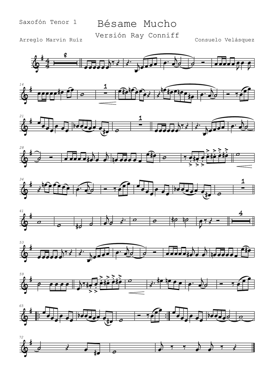 Bésame Mucho Bésame Mucho Concert Band scores gallery preview page 4