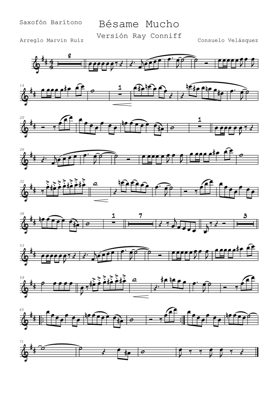 Bésame Mucho Bésame Mucho Concert Band scores gallery preview page 6