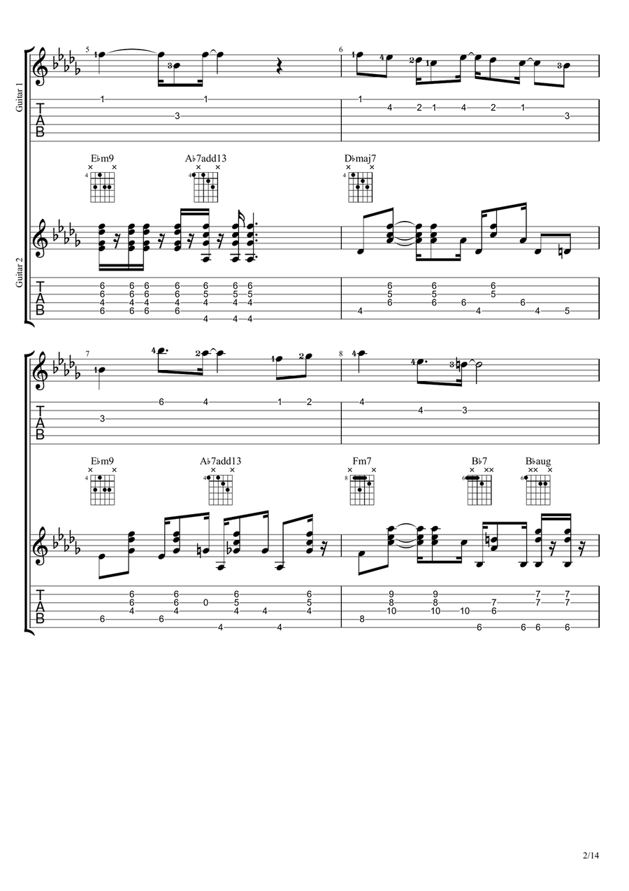 From The Start From The Start Guitar Ensemble scores gallery preview page 2