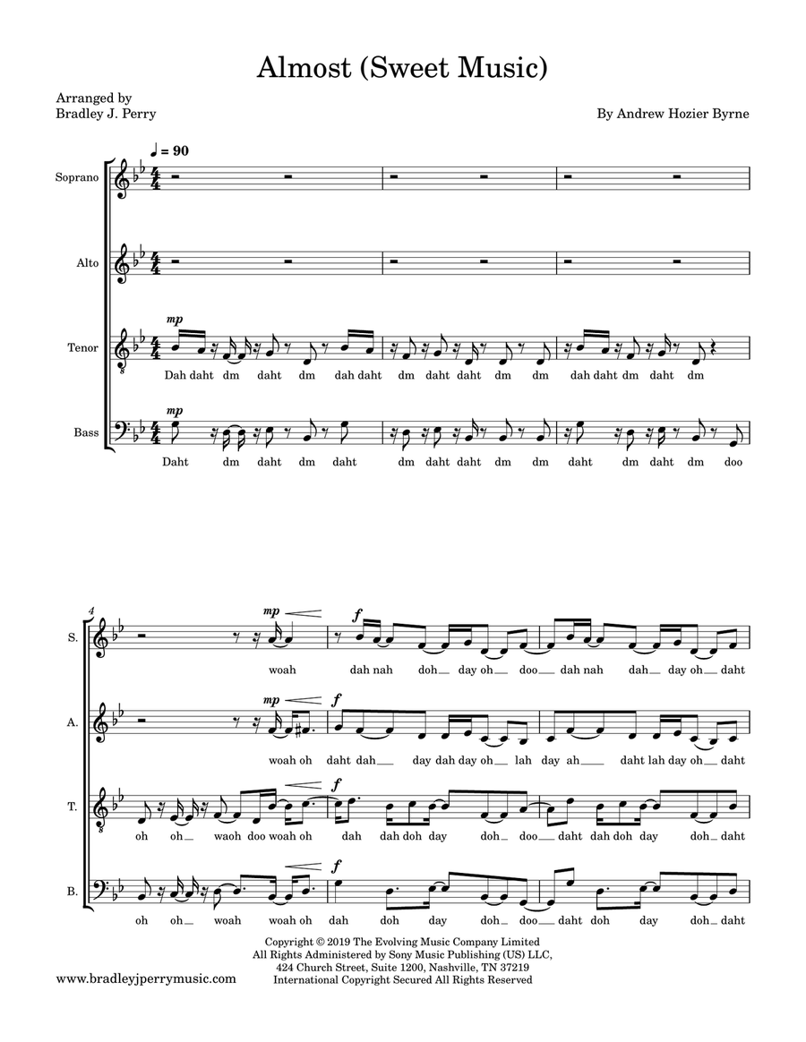 Almost (Sweet Music) Almost (Sweet Music) Divisi scores gallery preview page 1