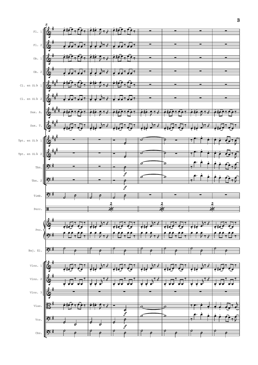 Aquarela Brasileira (Aquarela Do Brasil) Full Orchestra scores gallery preview page 3