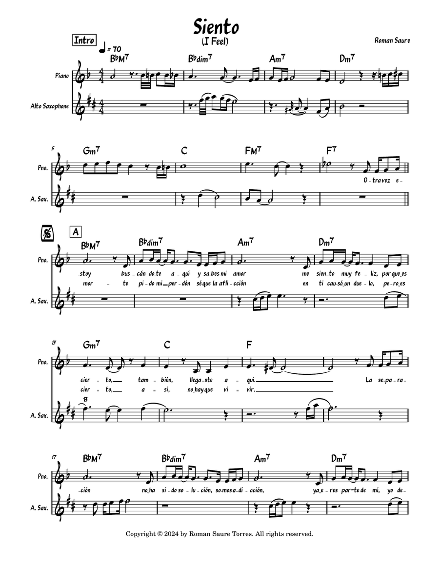 Siento Piano scores gallery preview page 1
