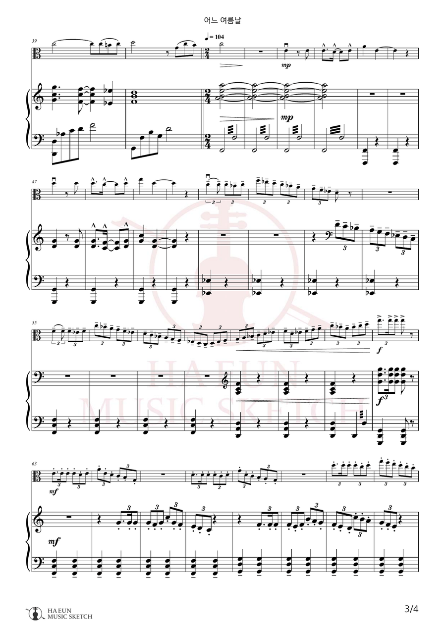 One Summer's Day Chamber Music scores gallery preview page 3