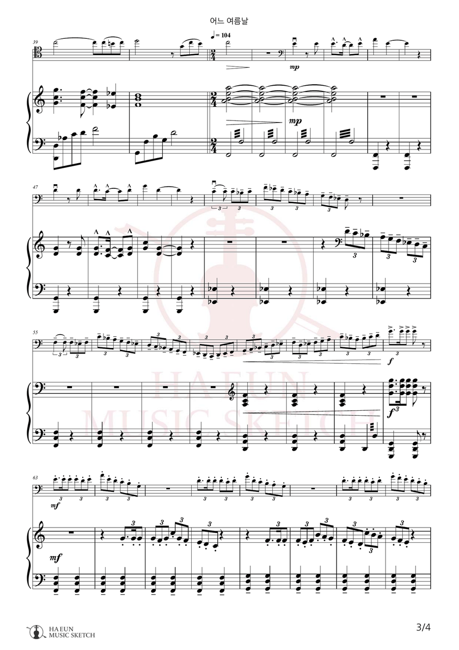 One Summer's Day Chamber Music scores gallery preview page 3
