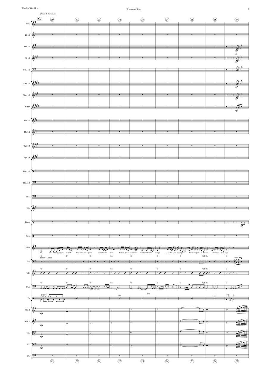 Wish You Were Here Full Orchestra scores gallery preview page 3