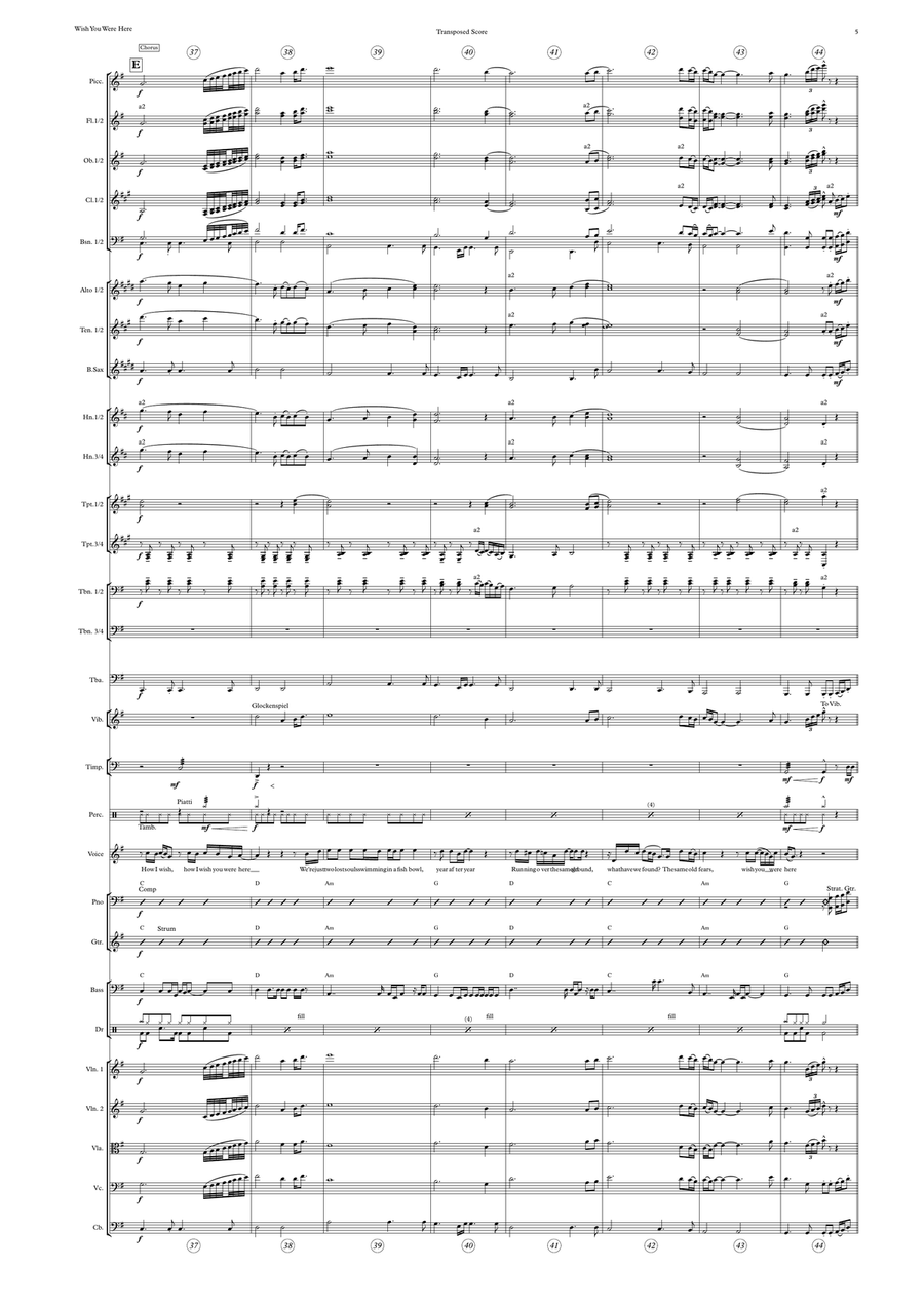 Wish You Were Here Full Orchestra scores gallery preview page 5