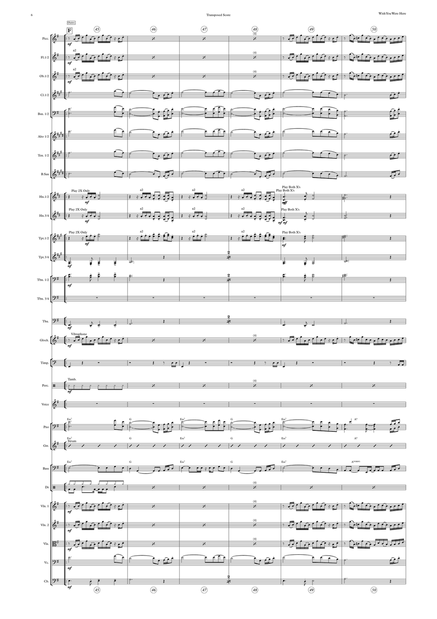 Wish You Were Here Full Orchestra scores gallery preview page 6