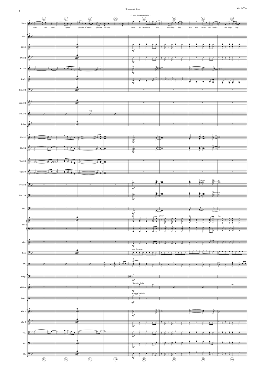 Viva La Vida Full Orchestra scores gallery preview page 4