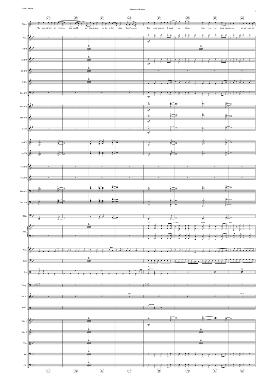 Viva La Vida Full Orchestra scores gallery preview page 5
