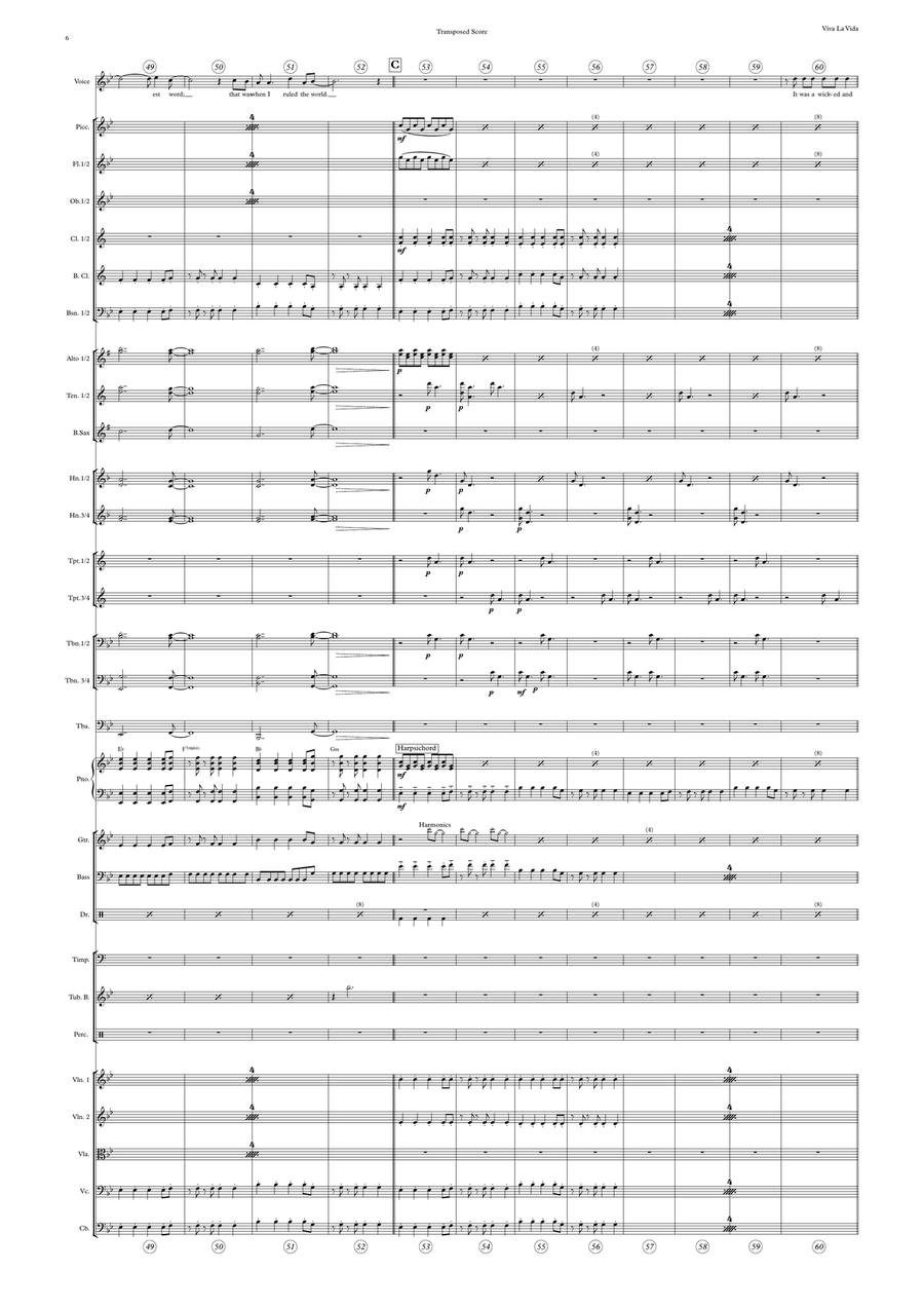 Viva La Vida Full Orchestra scores gallery preview page 6