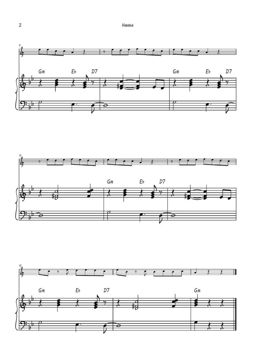 Havana B-Flat Clarinet scores gallery preview page 2