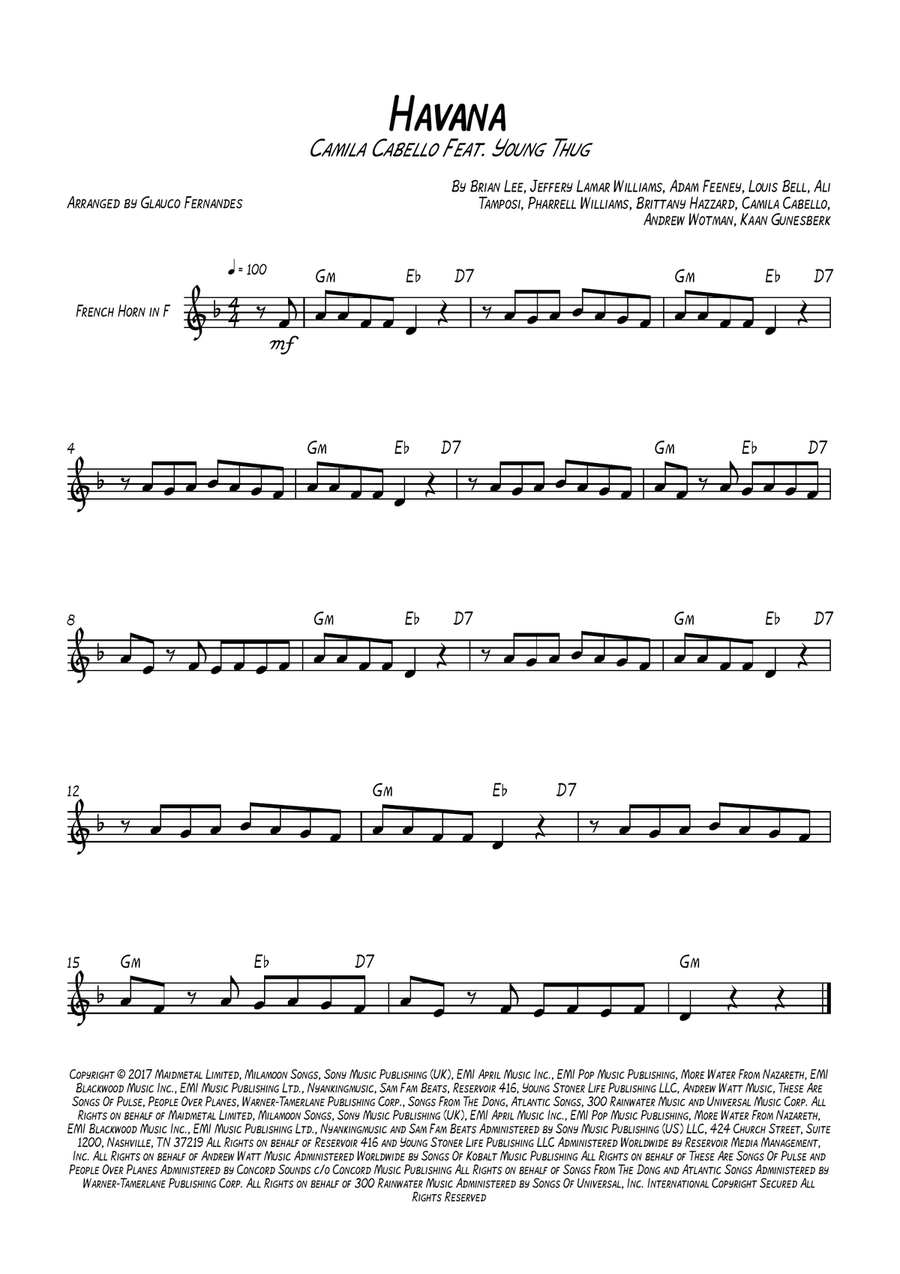 Havana Horn Solo scores gallery preview page 1