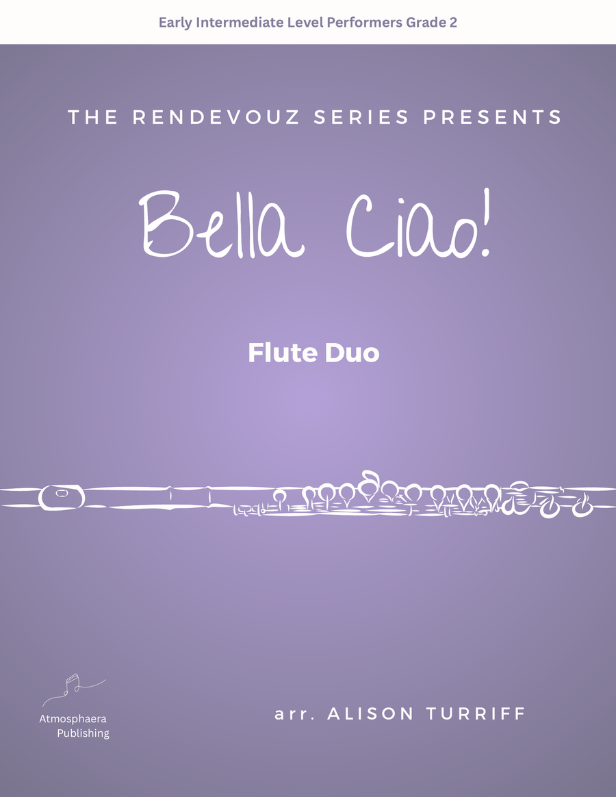 Bella Ciao for 2 flutes (easy) Flute Duet scores gallery preview page 1