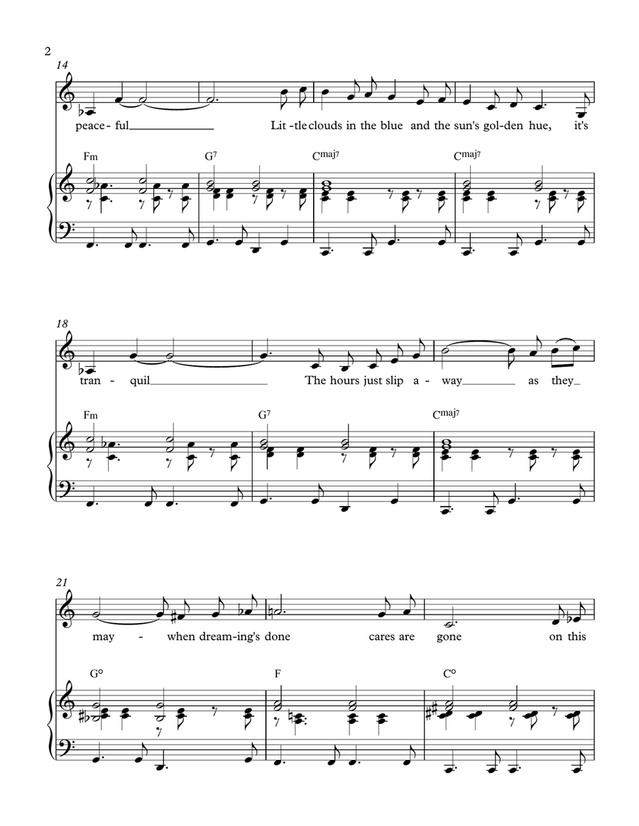 Sunday Afternoon Sunday Afternoon Piano, Vocal scores gallery preview page 2