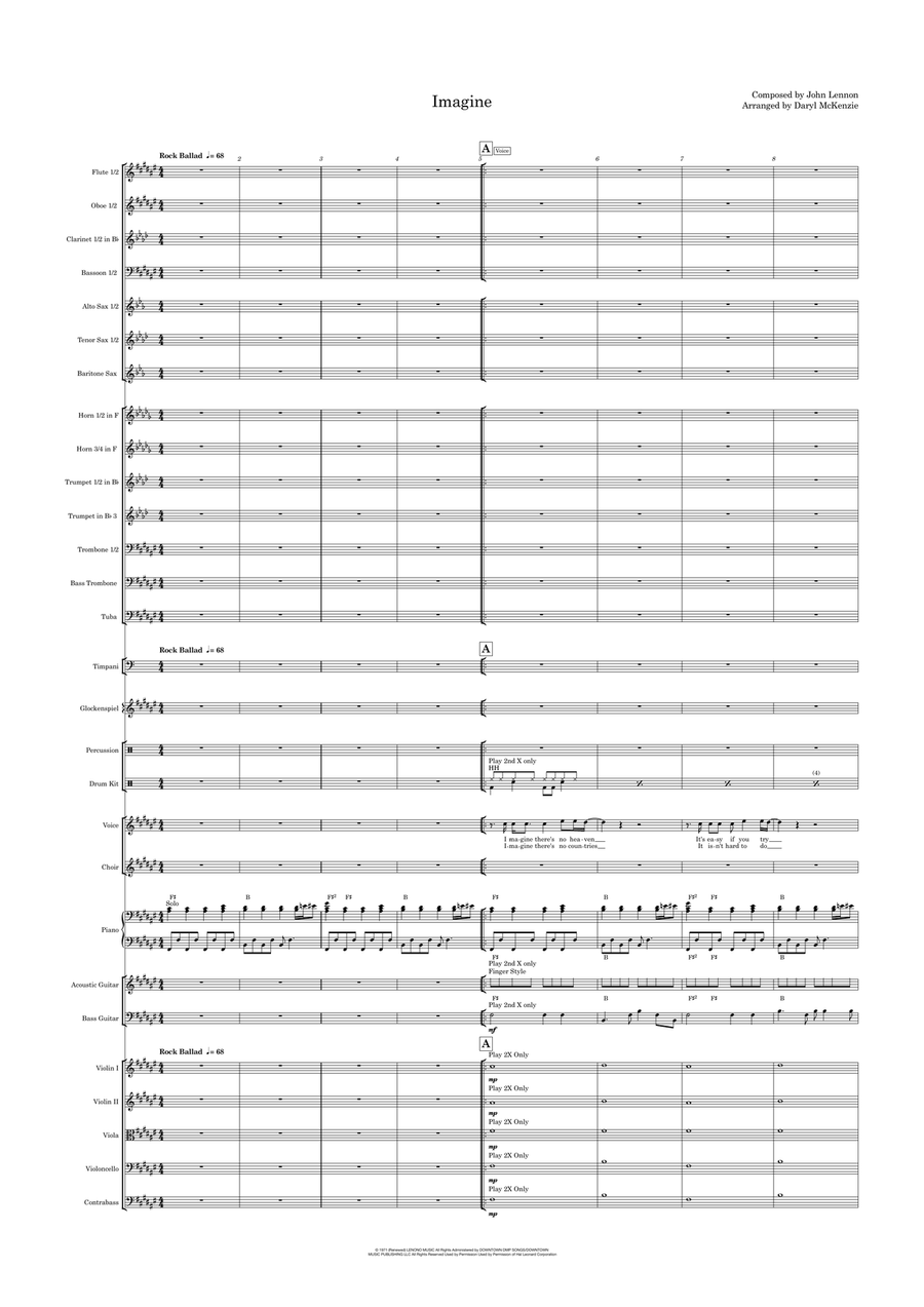 Imagine Full Orchestra scores gallery preview page 1