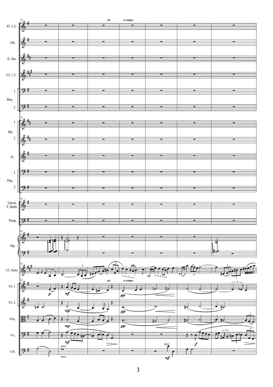 AS TIME GOES BY (Casablanca) for clarinet & orchestra Full Orchestra scores gallery preview page 3