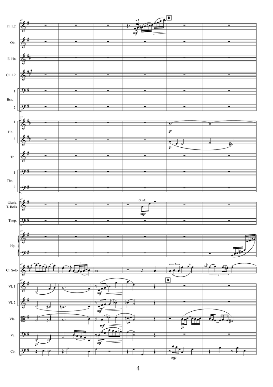AS TIME GOES BY (Casablanca) for clarinet & orchestra Full Orchestra scores gallery preview page 4