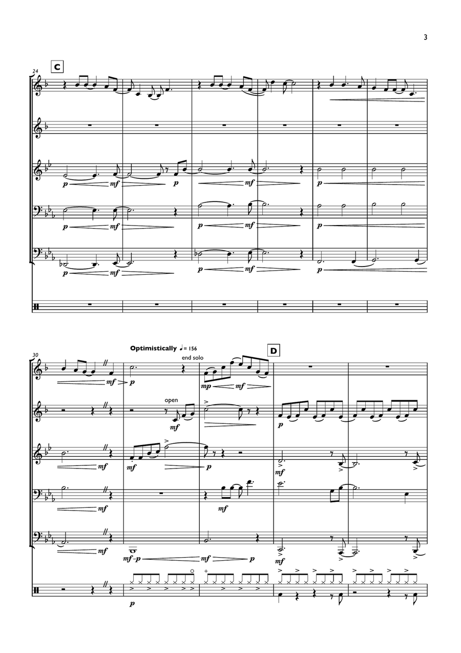 Defying Gravity Defying Gravity Brass Quintet scores gallery preview page 3
